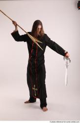 JAKUB PREACHER STANDING POSE WITH SWORD AND SPEAR